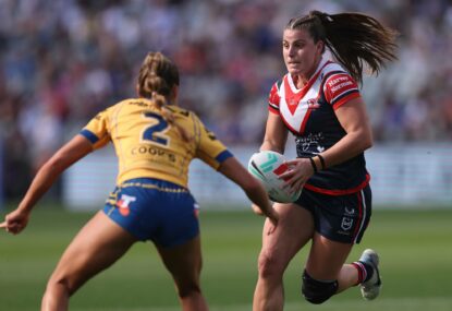 NRLW Round 7: Roosters roast Eels to set up minor premiership joust with Knights, Titans topple Tigers in tight tussle