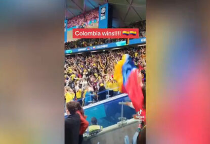 CROWD REACTION: Sydney goes wild Colombia beat Germany at the FIFA Women's World Cup!