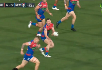 Knights rookie learns the hard way to keep eyes on the ball after an embarrassing moment