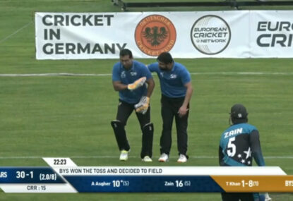 German wicketkeeper comes under some friendly fire in hilarious European Cricket bloopers