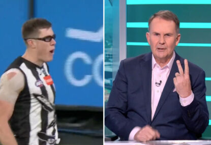 TJ's brutal takedown of Mason Cox after Pies tall shared his infamous Bec Judd moment